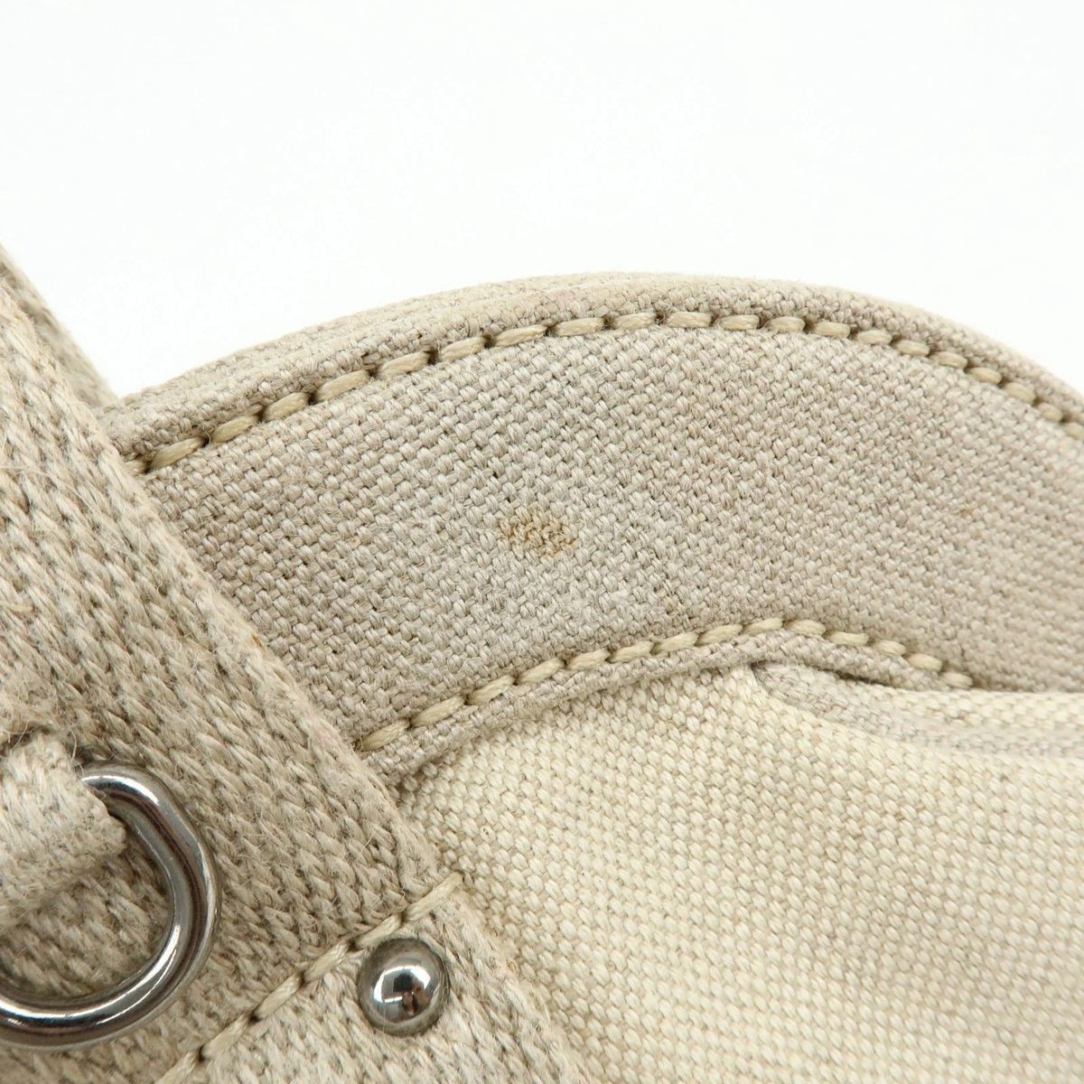 PRADA Mistolino Boston Bag Hand Bag Natural BN1886 Authentic Used