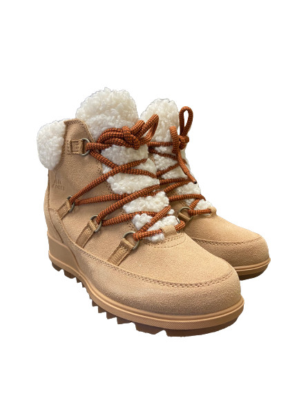 Sorel Women’s Evie Cozy Lace Bootie Waterproof Tawny Buff 2038301-235