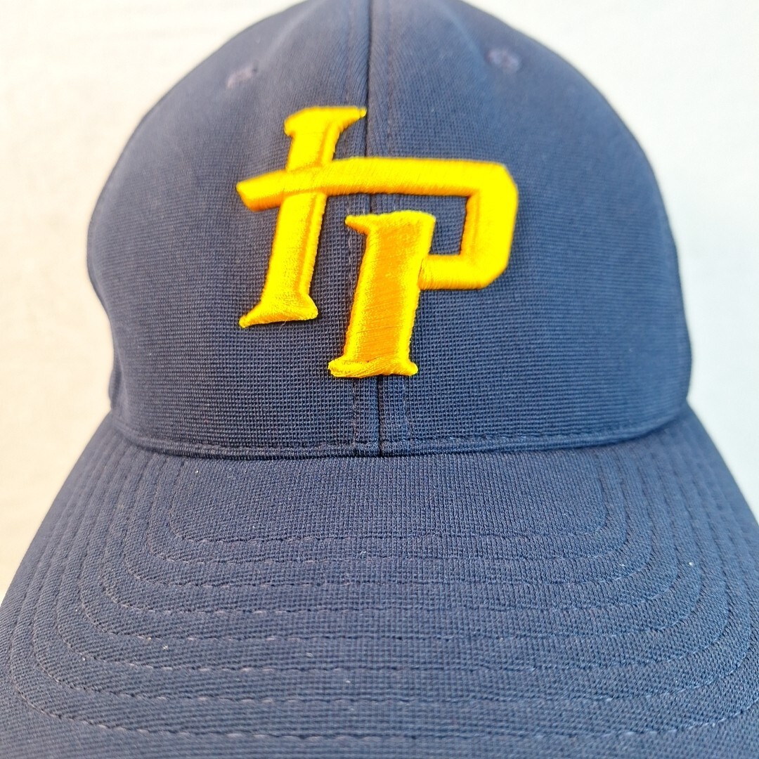 Marucci TP Logo Ball Cap Hat Fitted L/XL Baseball Yellow Logo Navy Blue