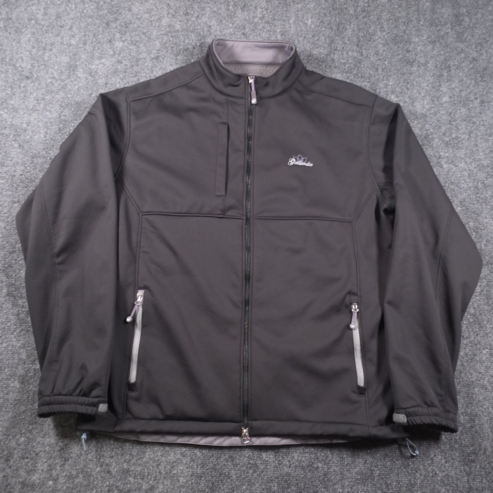 Peter Millar Jacket Mens L Black Embroidered Softshell Golf Performance