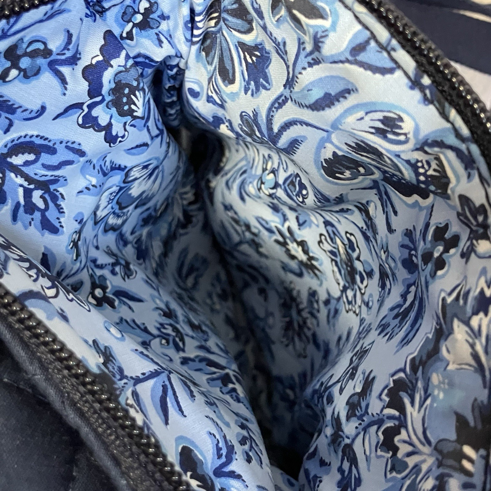 Vera Bradley Solid Diamond Stitched AIO Crossbody Performance Twill Navy Blue