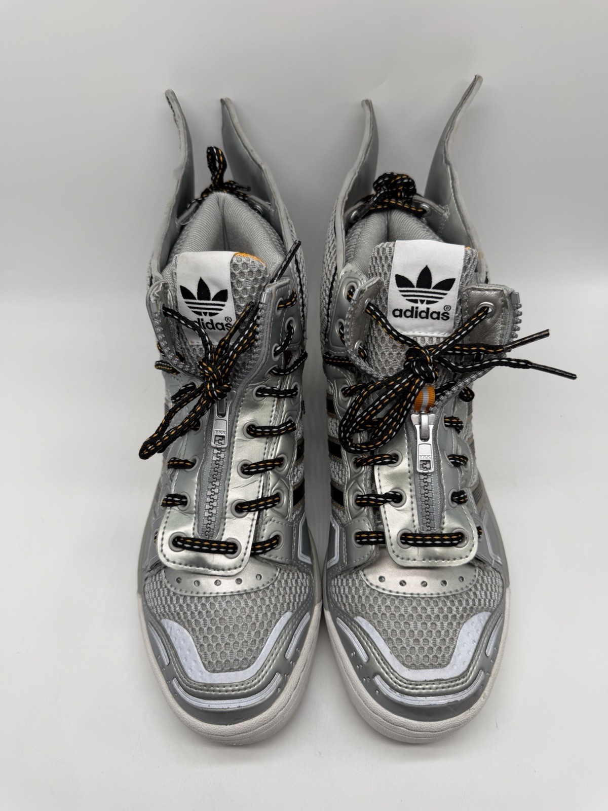 Adidas Jeremy Scott JS Wings 2.0 Metallic Silver Orange G61109 Men’s Size 7.5