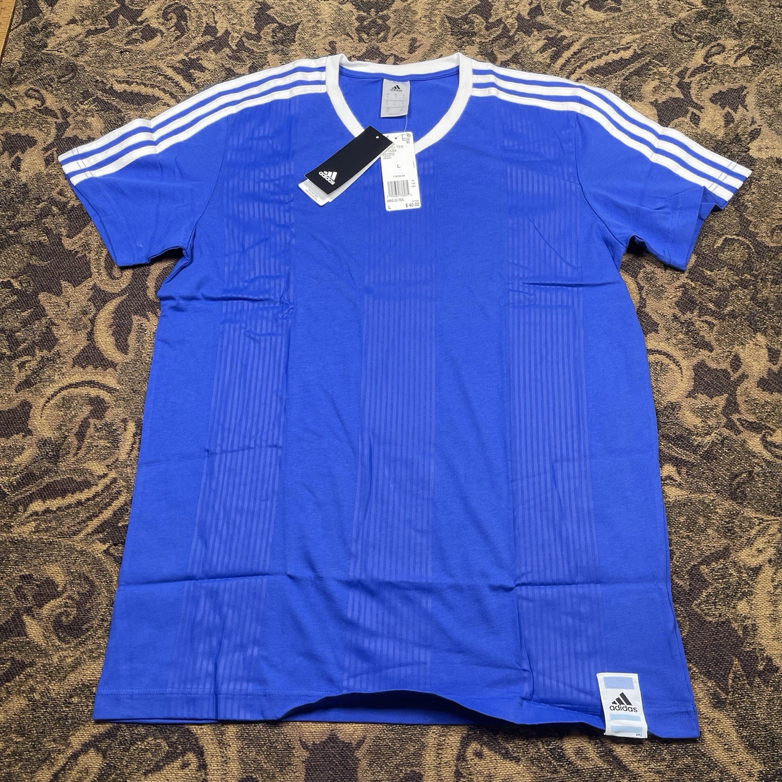 ADIDAS Argentina Retro Style CI TEE T-SHIRT Blue Mens Size Large New