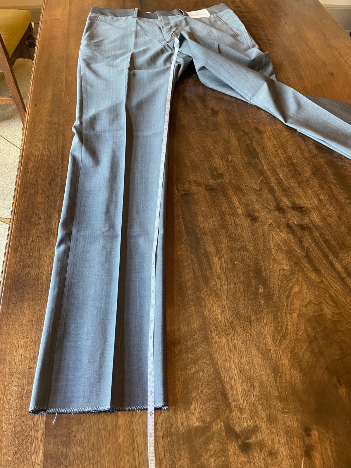 NEW HABERDASH Chicago Men’s Barberis 100% Italian Wool Pants 33W Unhemmed NWT