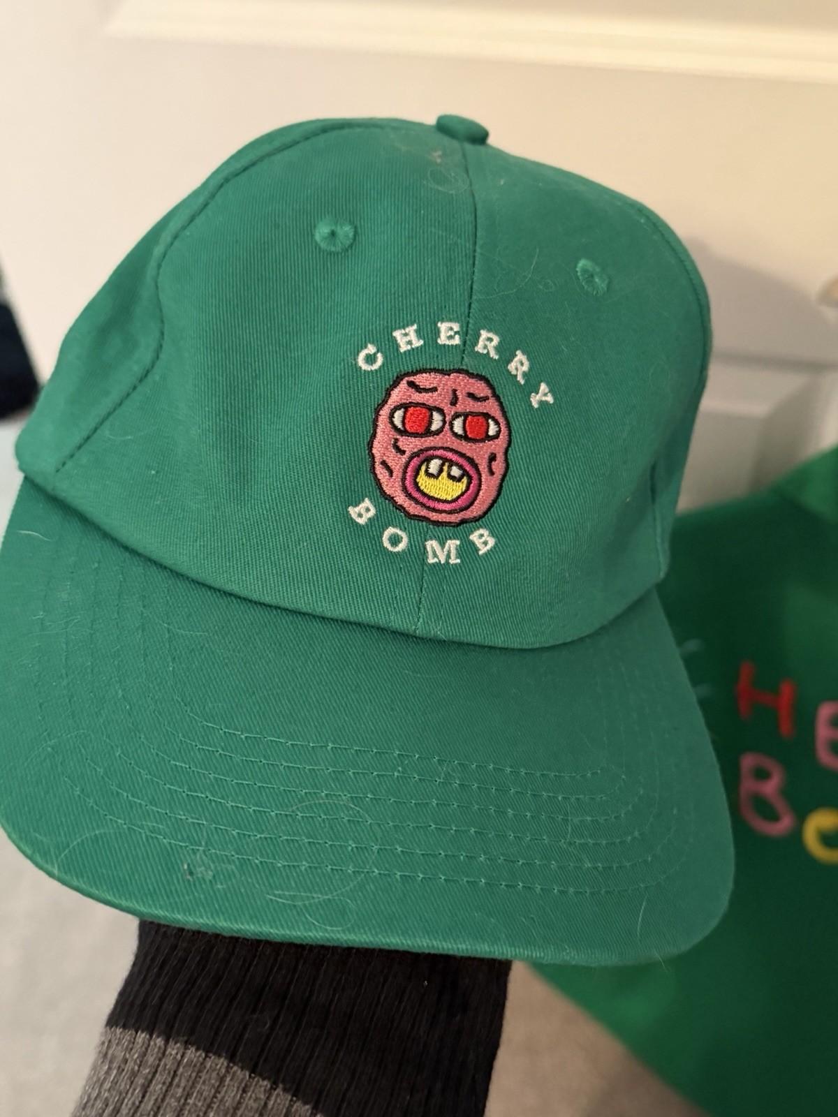 Golf Wang Cherry Bomb Bomber Jacket Men’s Size L And hat – Authentic