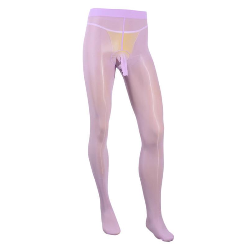 Men Soft Stocking Pantyhose Soft Black Ultra-thin Glossy Shiny Tights New
