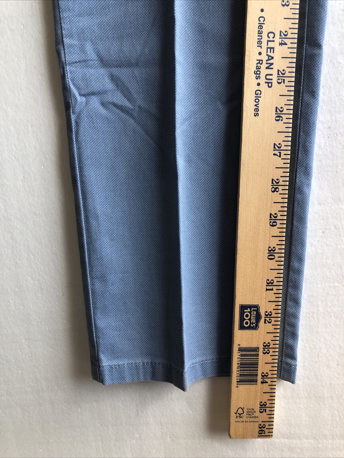 Meyer NWT Chinos / Casual Pants Size 54EU 38US Tokyo In Solid Blue Cotton Blend