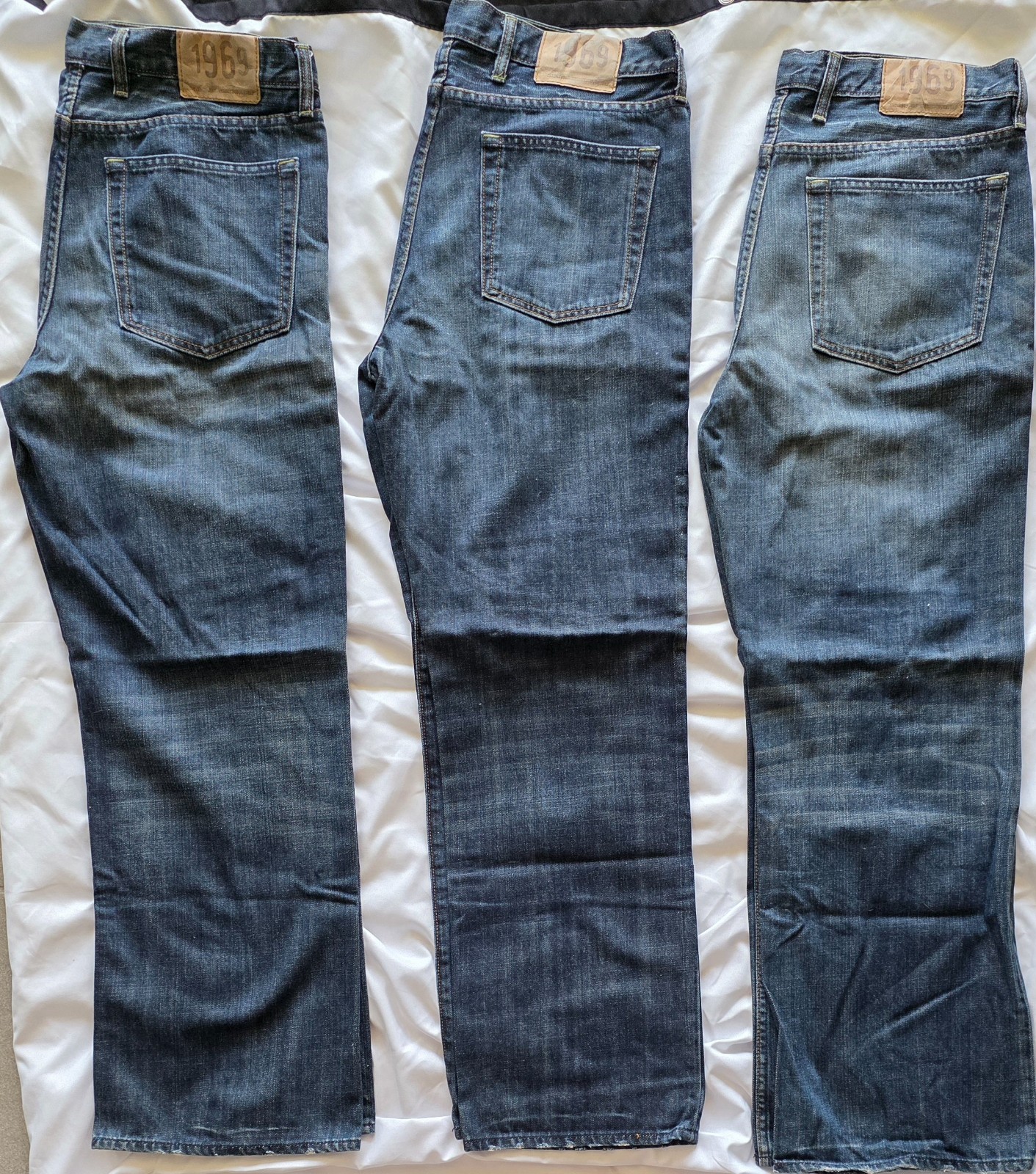Gap 1969 Jeans Lot Mens 36×32 Straight Loose Boot Cut 3 Pairs