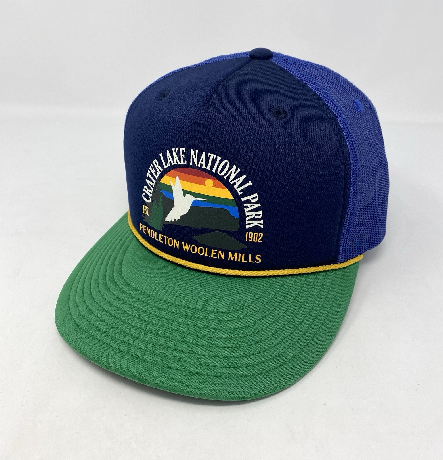Crater Lake National Park Pendleton Woolen Mills Est 1902 Trucker Rope Hat Cap