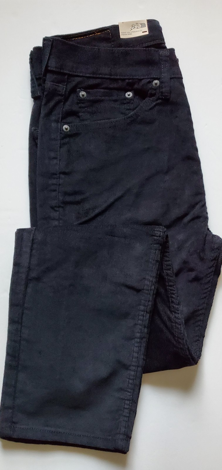 Levi’s 505 Regular-Fit Corduroy Men’s Jeans, Color: Black, Size: 30″W x 30″L