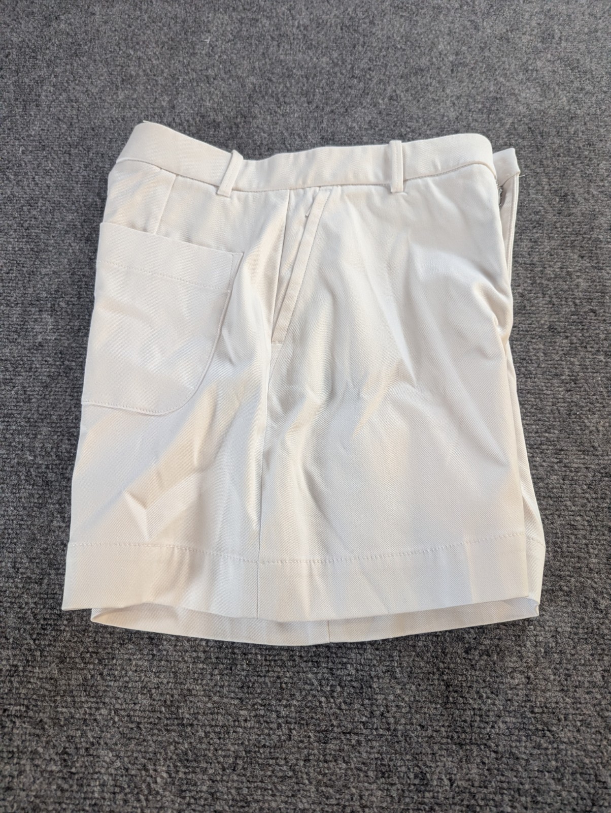 Spanx Shorts Women’s S Stretch Twill White High Rise Shaping Pull On Pocket