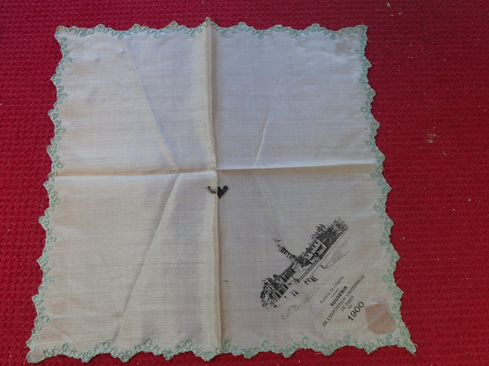 Antique Four (4) 1900 Paris Exposition and Hand Tatting Handkerchiefs