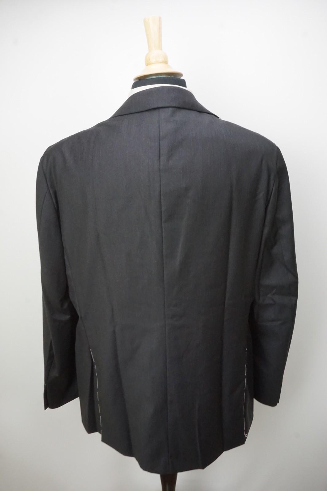 Burberry London Charcoal S150s Wool 2 Pc Suit Jacket Pants Sz 46R NEW