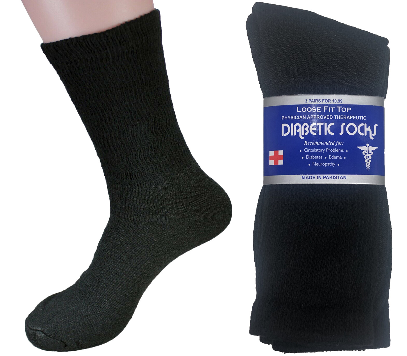 Mens Circulatory Diabetic Crew Calf Cotton Socks Health LOT Wholesale Price