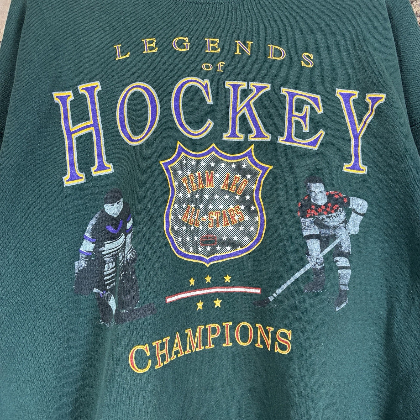 Vintage 90s American Eagle XL Legends Of Hockey Champions Crewneck Sweatshirt