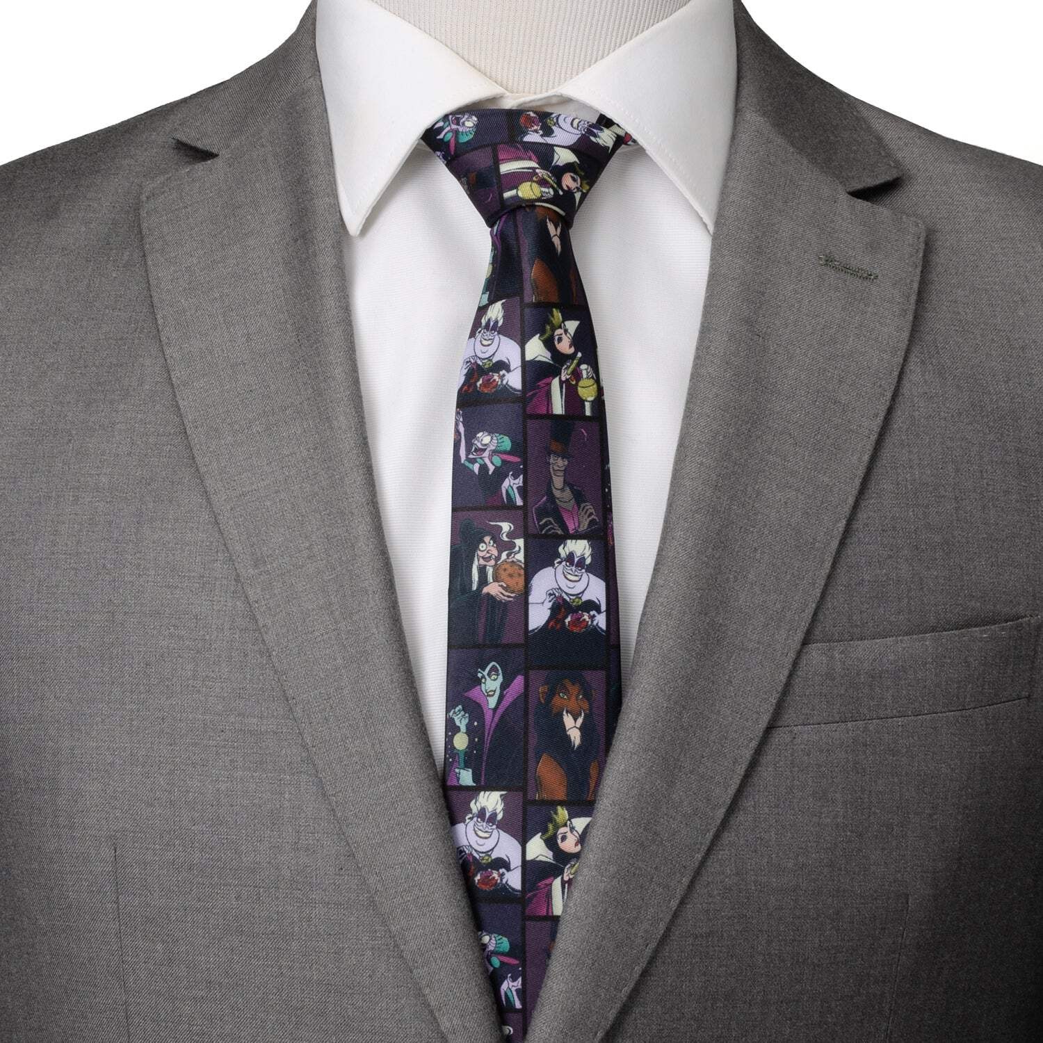 👔 Disney Villains Dark Pattern Men’s Tie