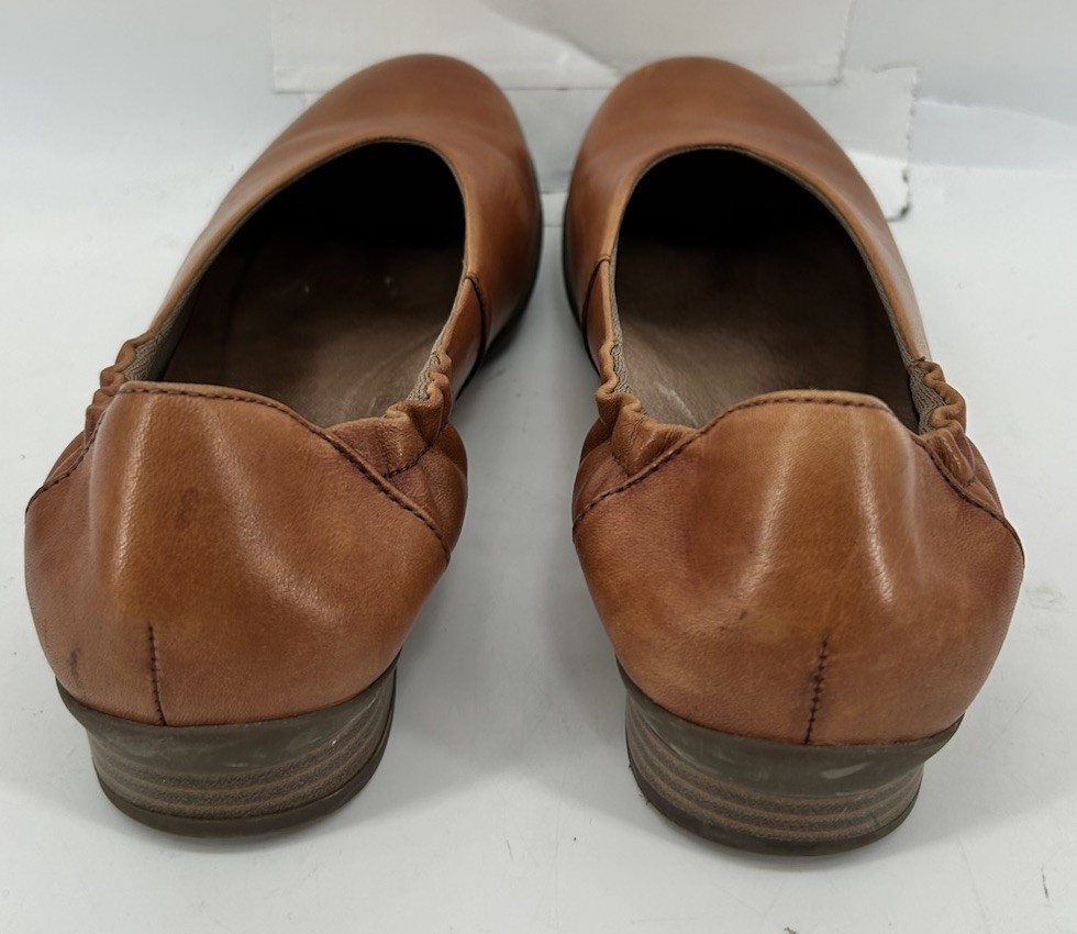 Dansko Mollie Ballet Flats Nappa Leather Slip On Luggage Color Women’s 36 US 6