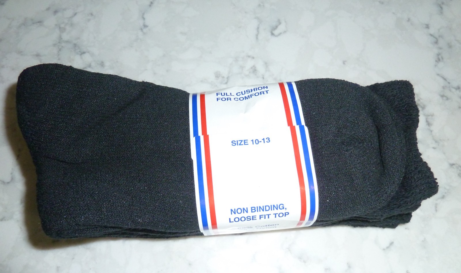 Physicians’ Choice Premium Footwear Black for Diabetics (3 Pairs) Socks Sz 10-13