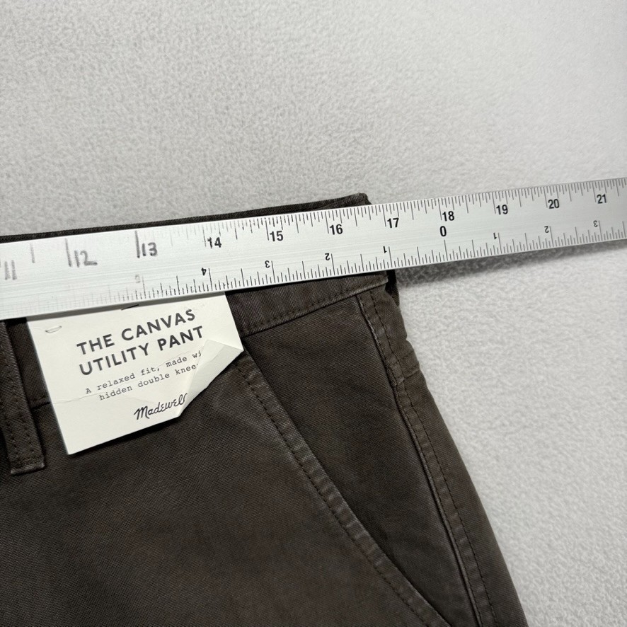 Madewell Pants Men’s 32×32 FITS 32×27 Brown Canvas Utility Double Knee Baggy NEW