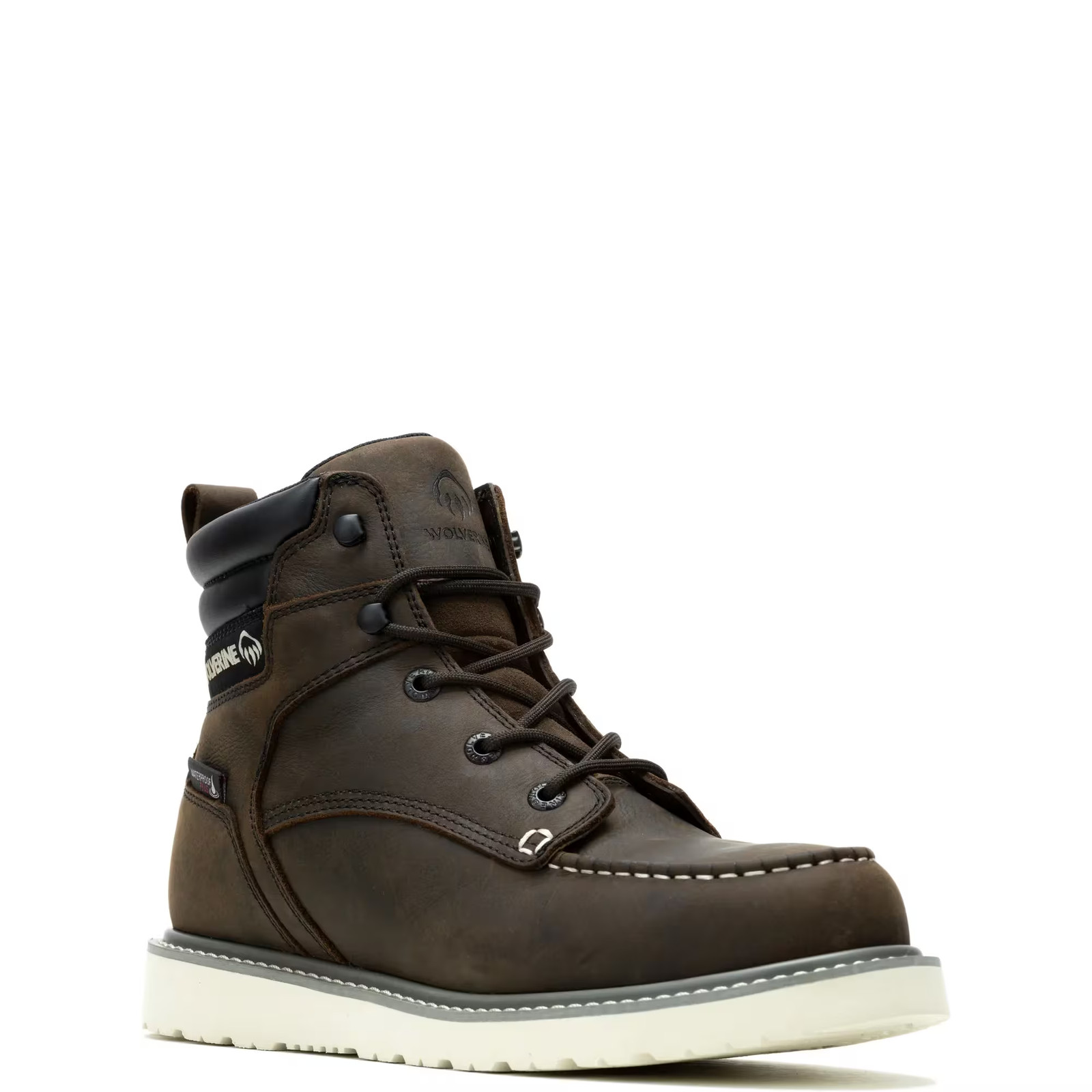 Wolverine Men Trade Wedge 6″ Moc-Toe Steel-Toe Work Boot Shoes
