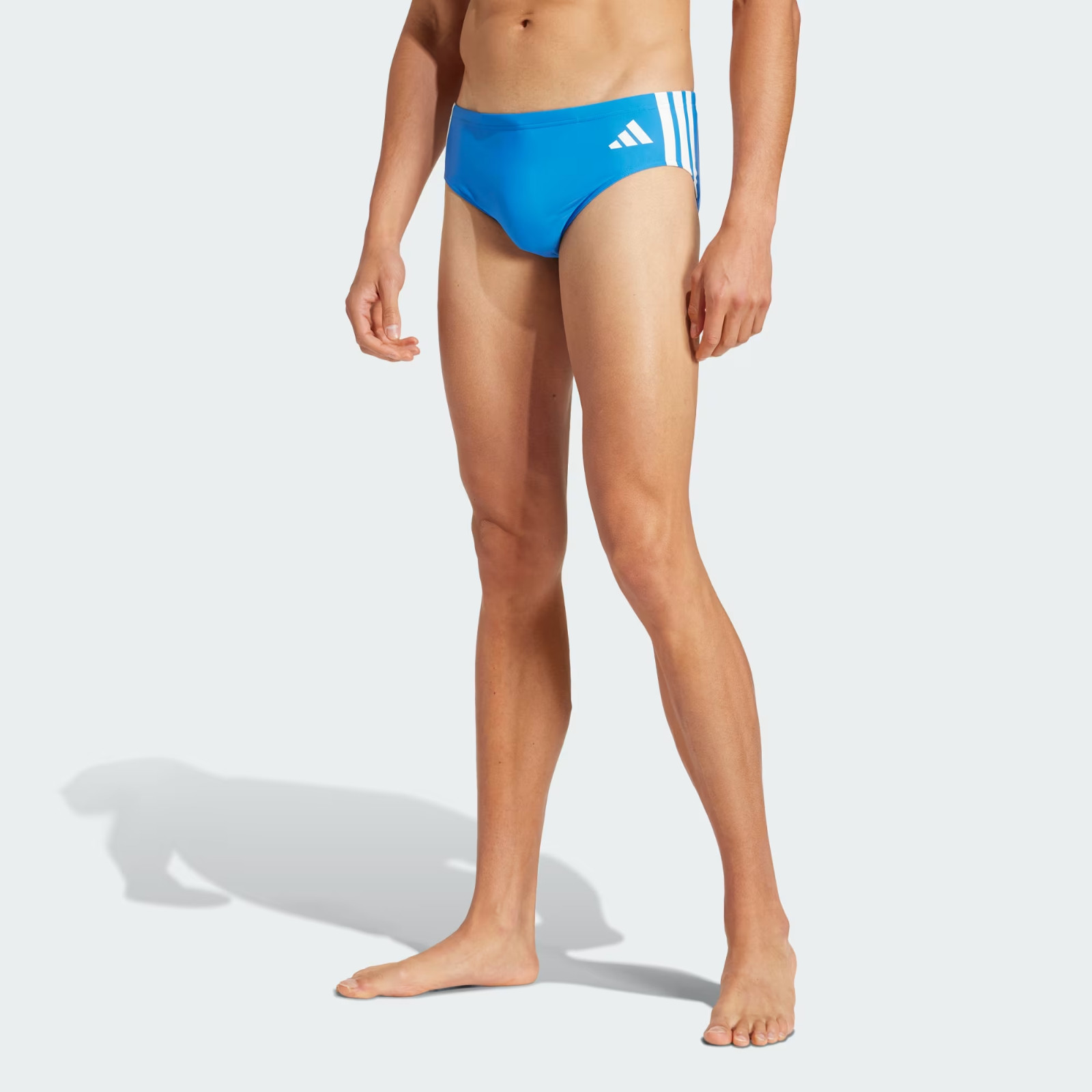 adidas men Royal blue striped Swim Brief swimwear Size 30 32 34 36