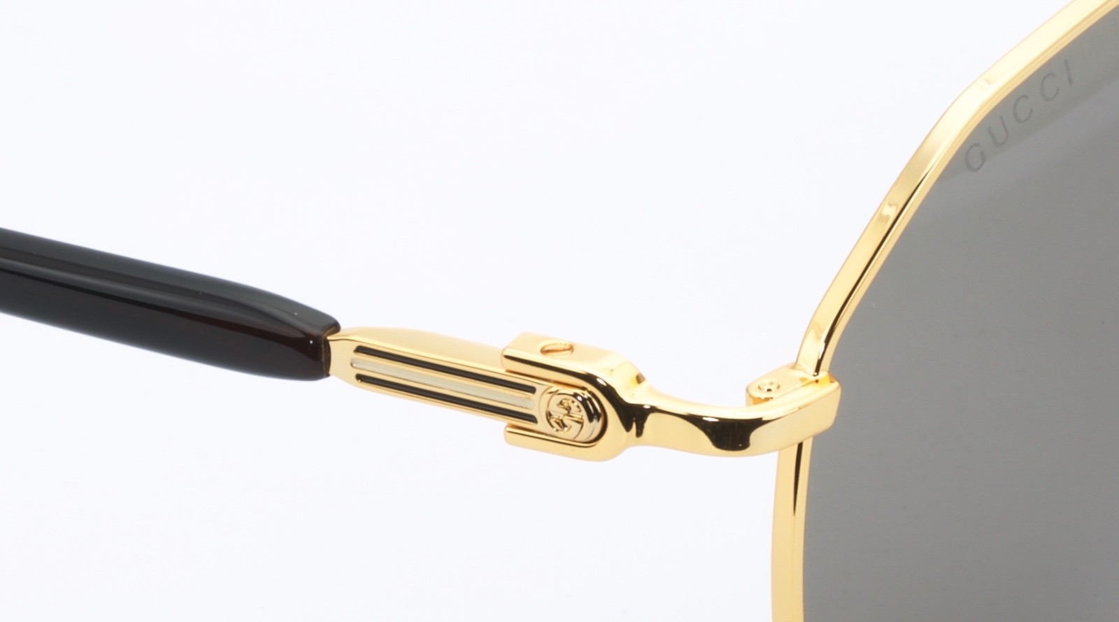 Brand New Authentic Gucci Brown Gold High Bridge Fit GG1220 S 002 Sunglass