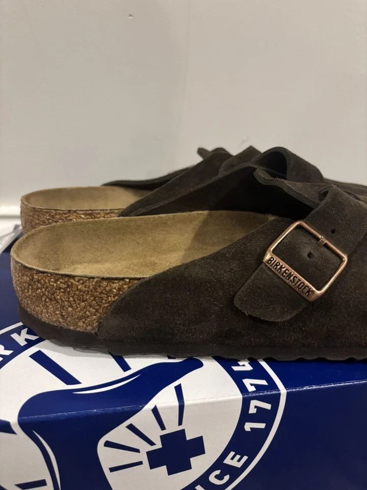 Birkenstock Boston Soft Footbed Suede Leather Clog Shoes – Mocha