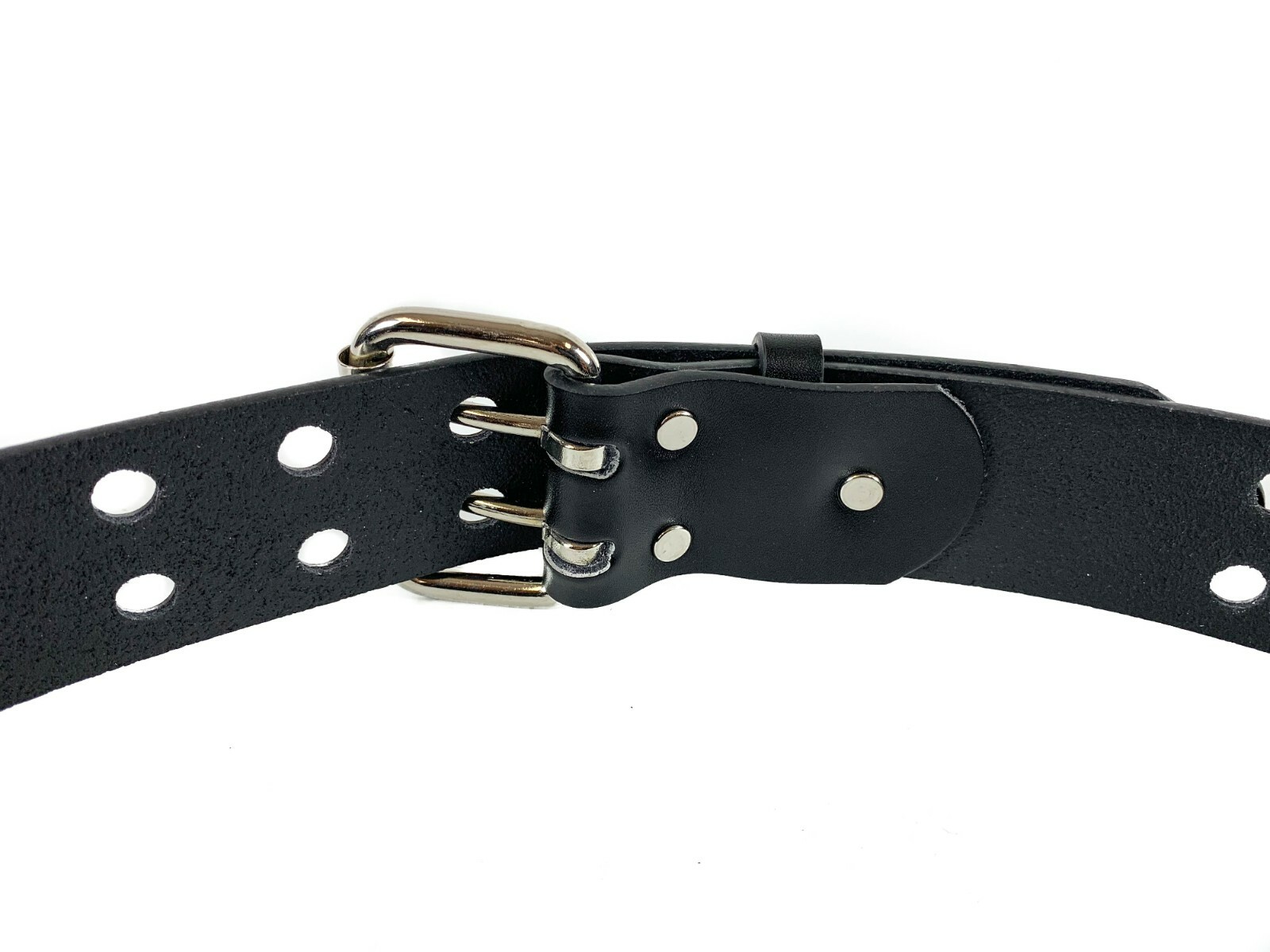 Double hole Leather Belt Pride Rave Belt Punk Goth Metal Funk Plus USA