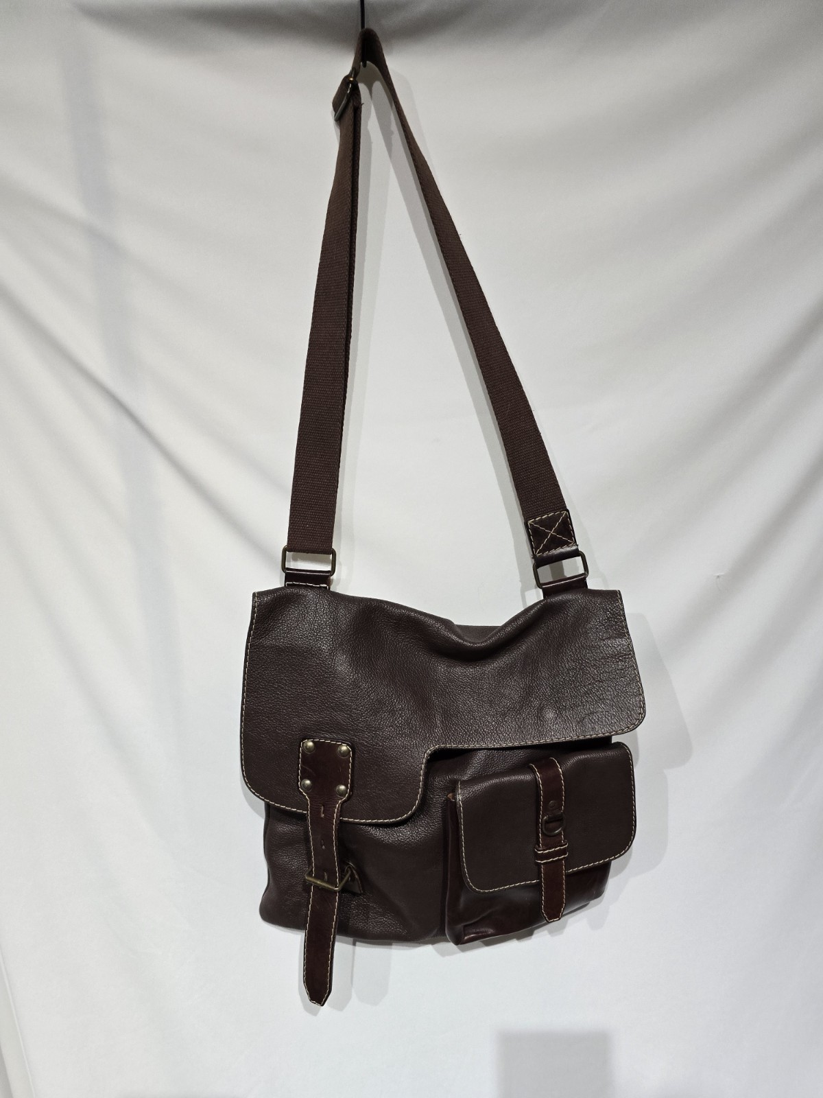 claudia firenze Brown Saddlebag Italian leather Shoulder/crossbody Bag