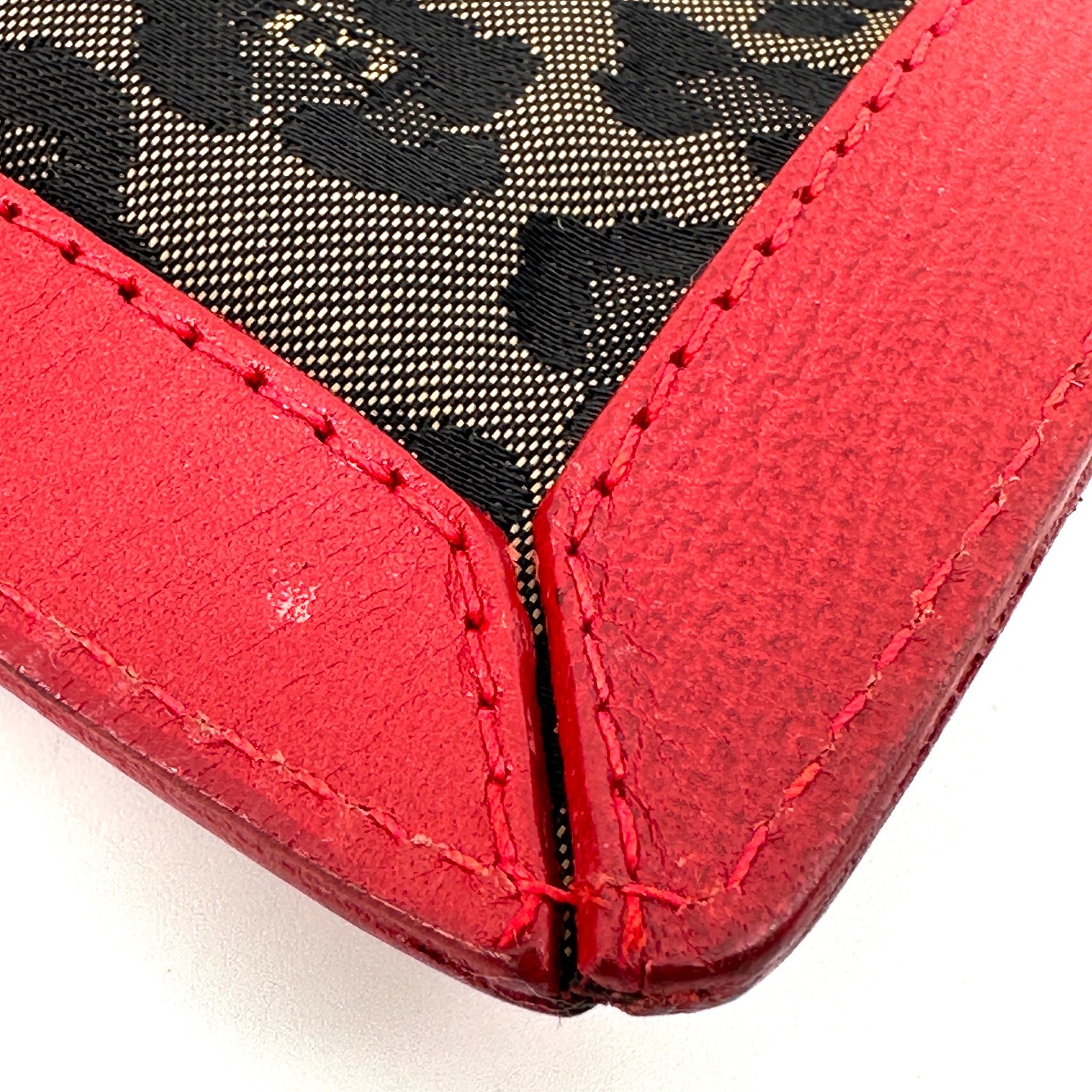 Fendi Clutch Bag Purse Leopard Leather Nylon Authentic 398T0359