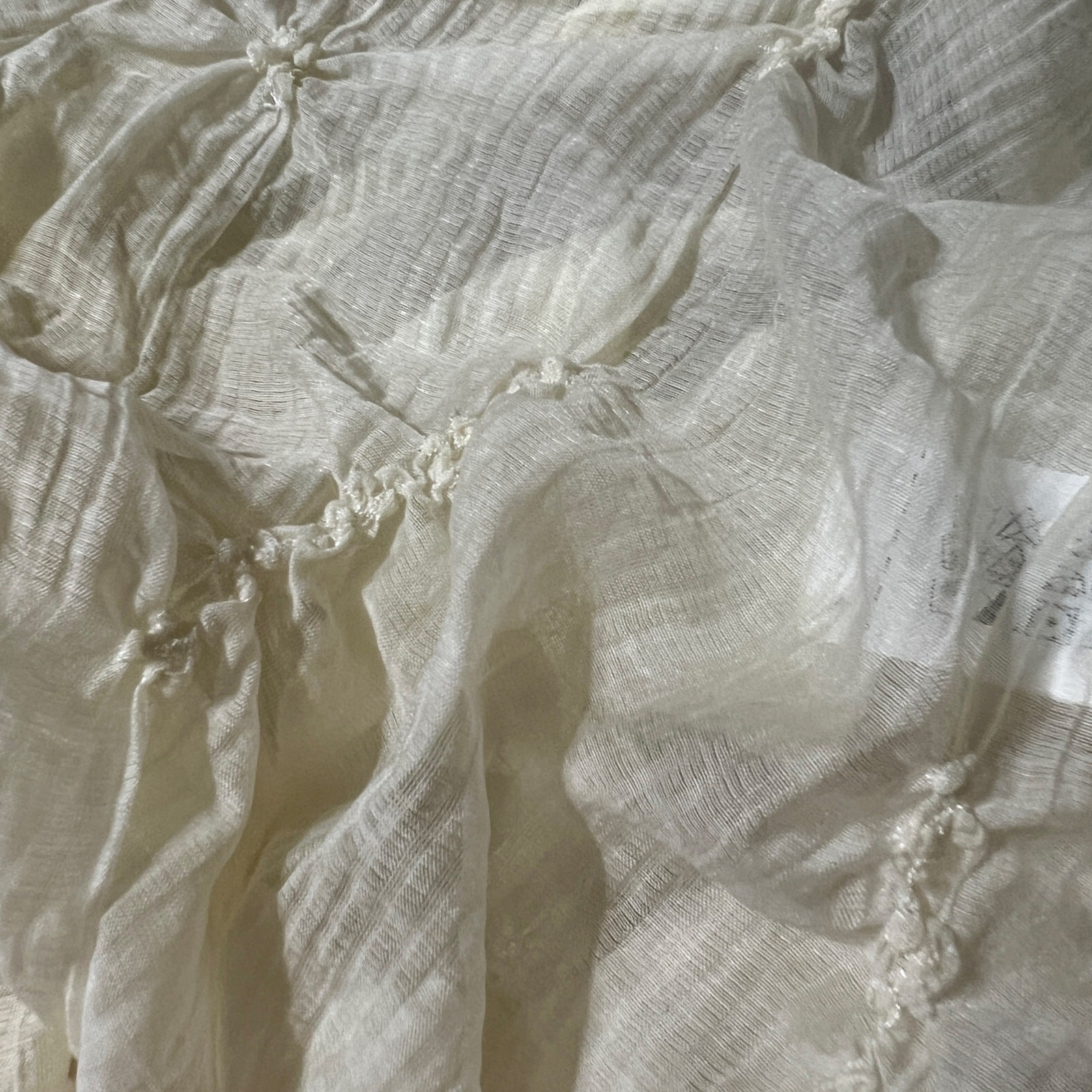 Zara Festival Halter Ivory Size Small Lagenlook Crinkle Top Asymmetric Backless