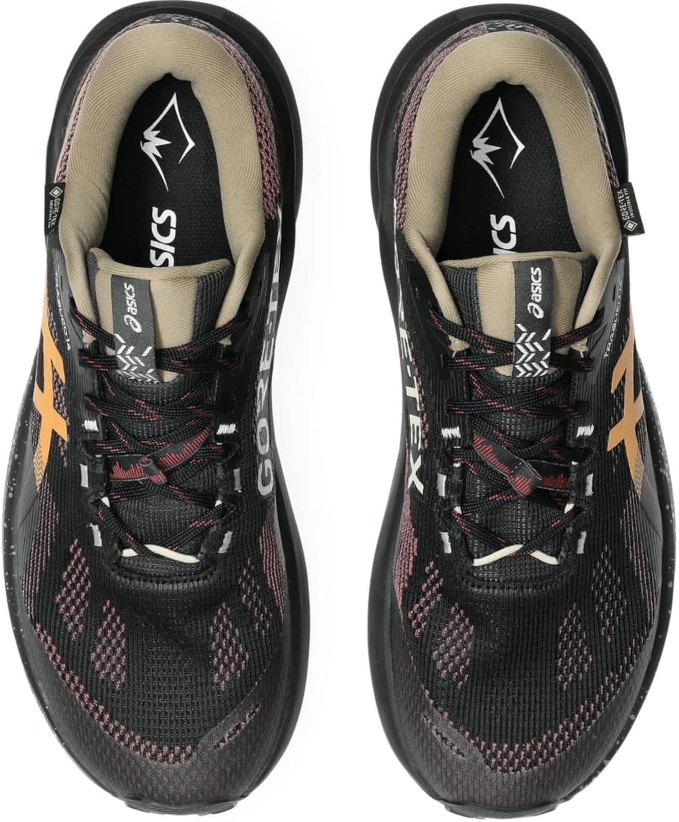 ASICS Men’s Trabuco 14 GTX Trail Running Shoes – Black/Brisket Red – 7.5