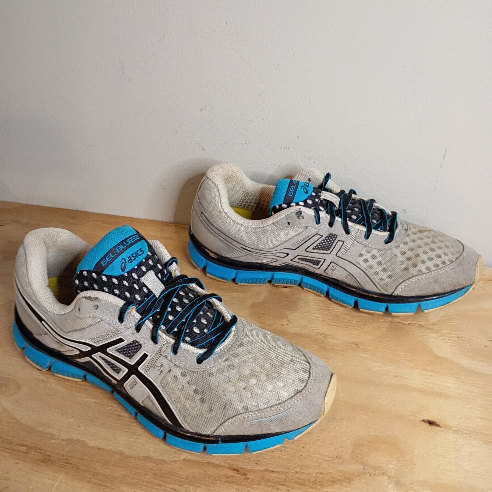 ASICS GEL-BLUR33 T1H3N Running Shoes Men’s US 9.5 EUR 43.5 27.5 CM Gray Blue