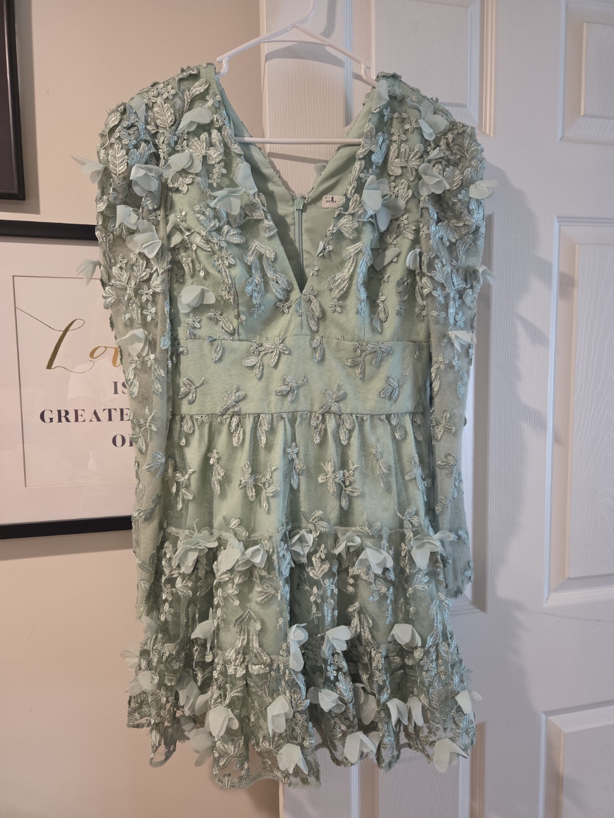 Dress The Population Floral Lace Dress, Size 8