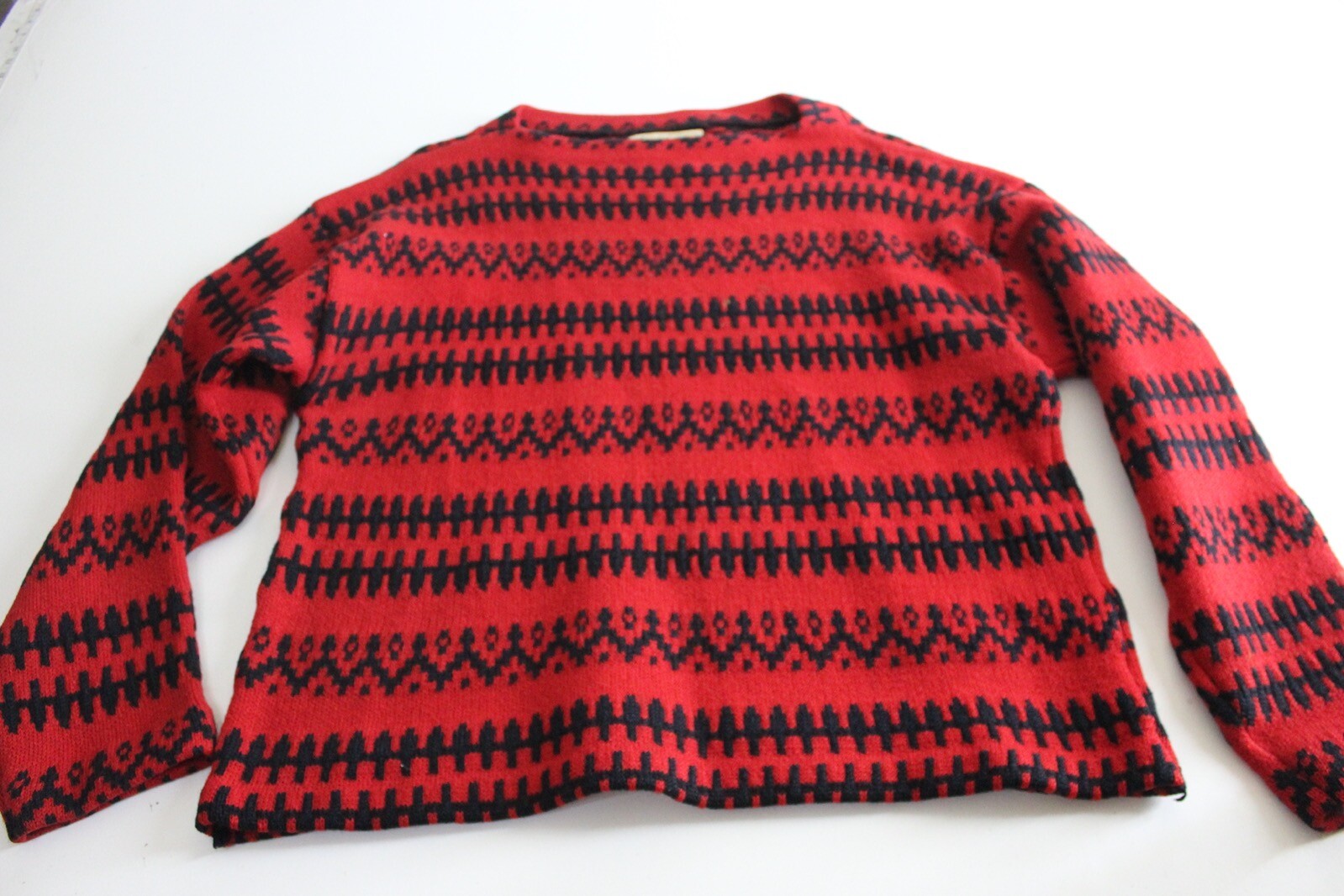 RARE VTG Jersey Modeller Iceland Sweden Porath Magnehelm SWEATER Large L