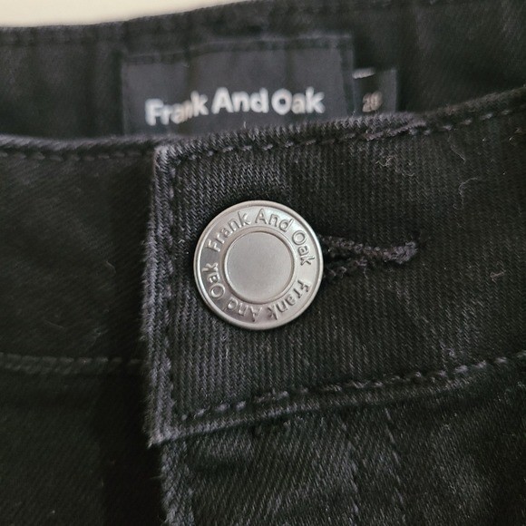 Frank & Oak Debbie Skinny Jeans Black 28 Mid Rise
