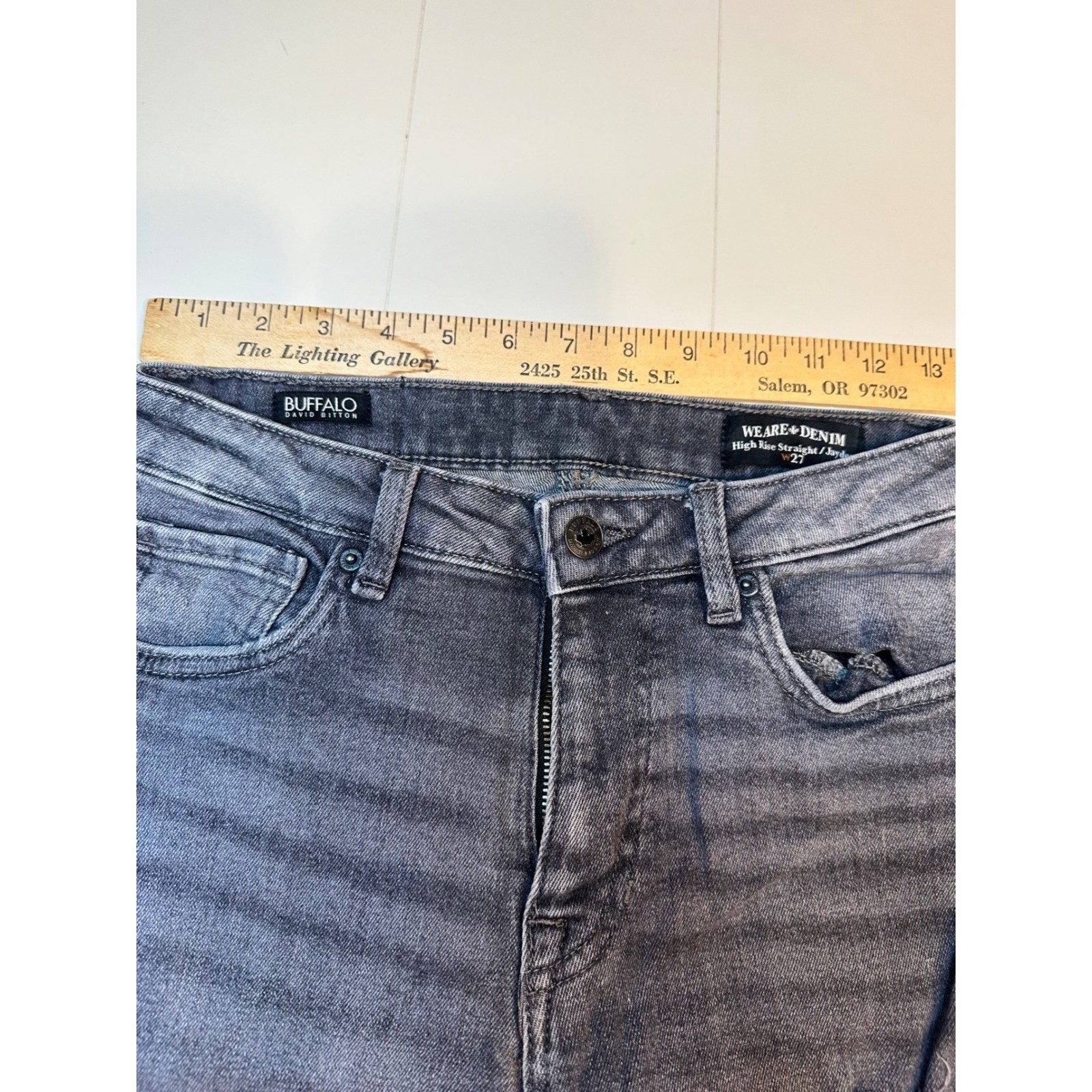 Buffalo David Bitton Jorts Womens 27 Grunge High Rise Distressed Raw Hem Edgy