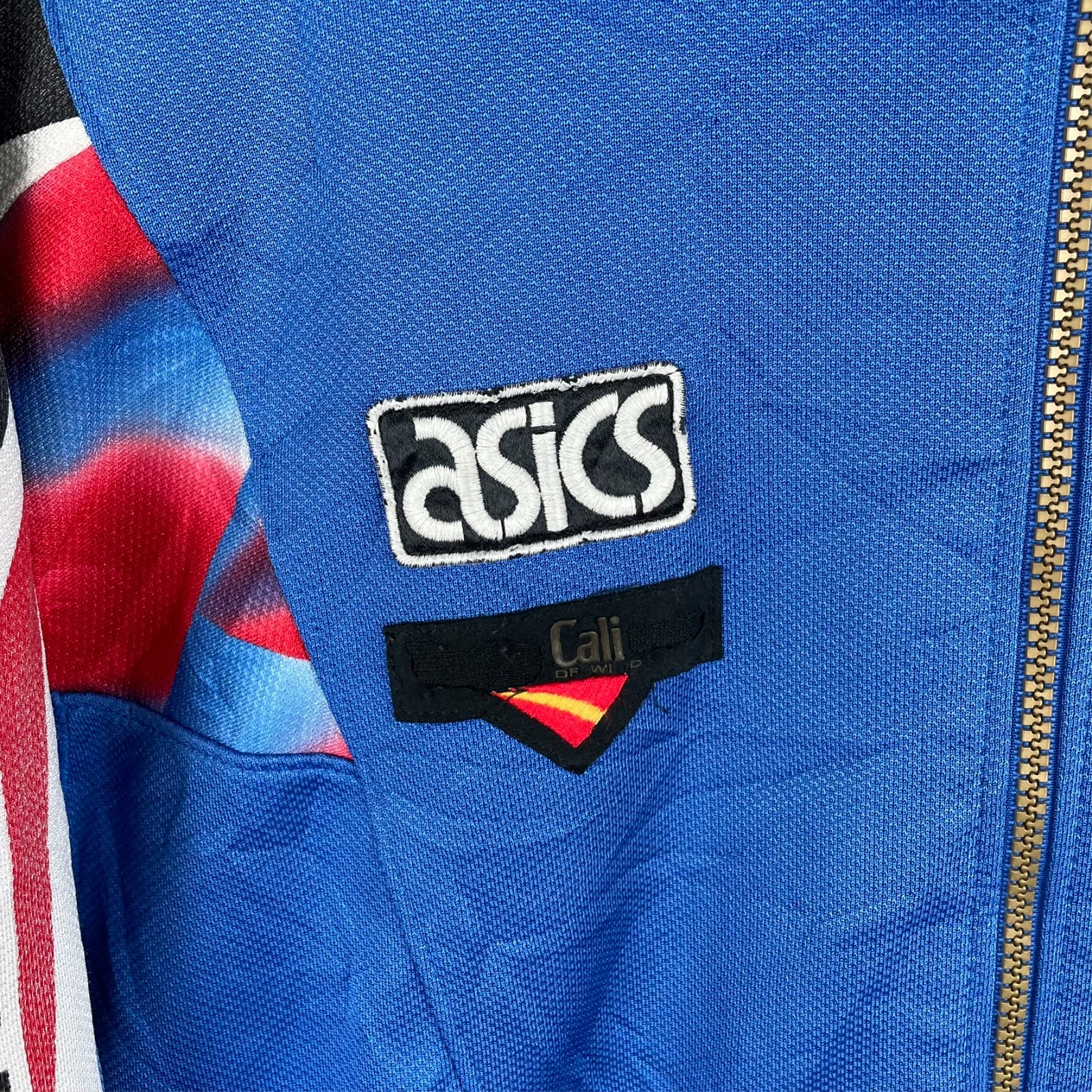 Men’s Vintage Asics 90’s Viento Caliente Rare Track Jacket Size M Medium Blue