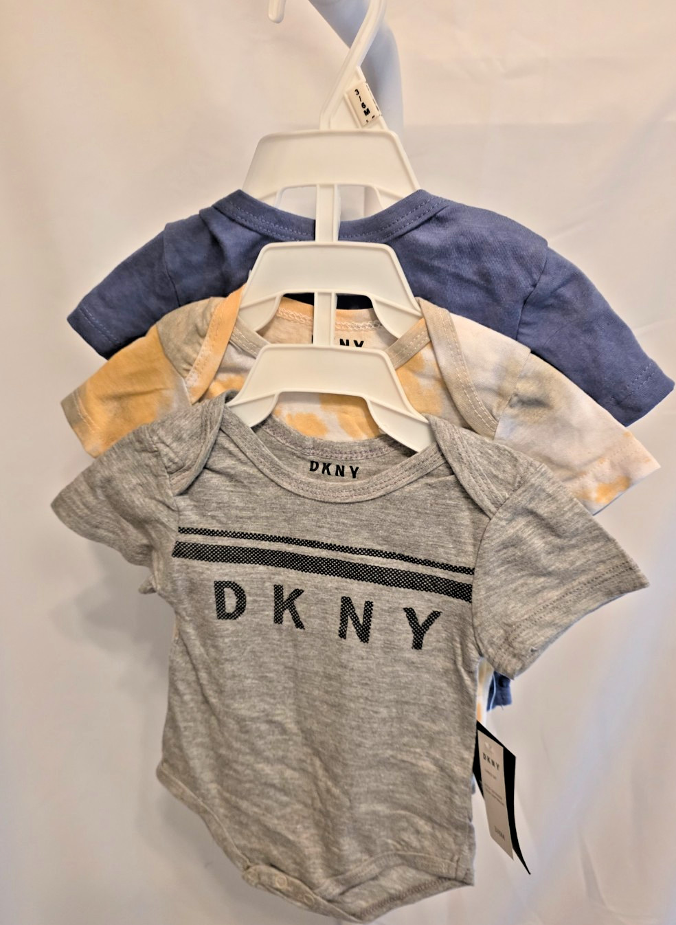 DKNY Baby Boys 3 Piece Bodysuit Set 3-6M 6-9M NWT