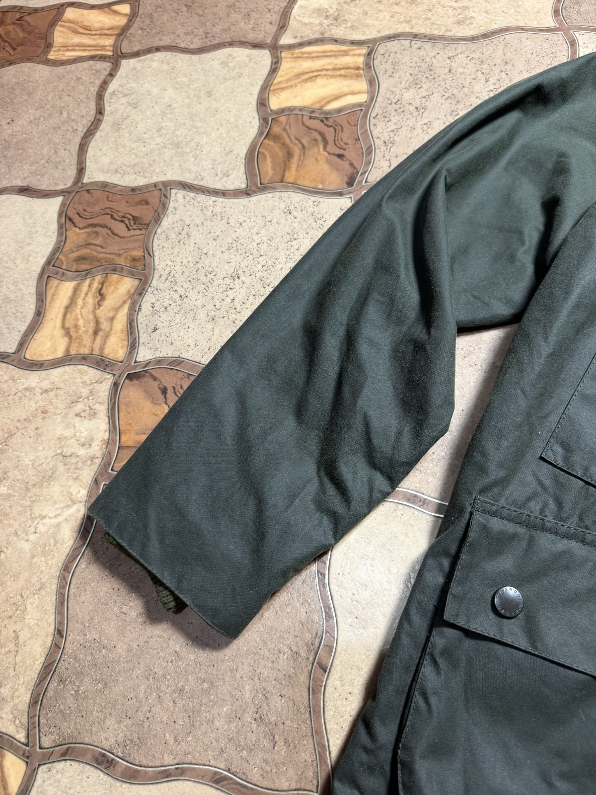 Barbour Bedale A320 Men Waxed Cotton Jacket Olive Green Coat England C3691