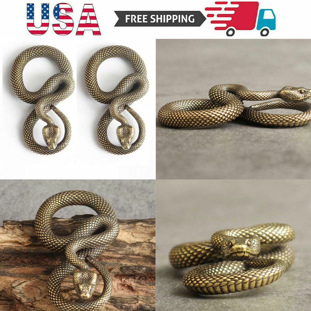 1/2/5Pcs Artistic Copper Snake Pendant Wallet Bag Car keychain Accessories
