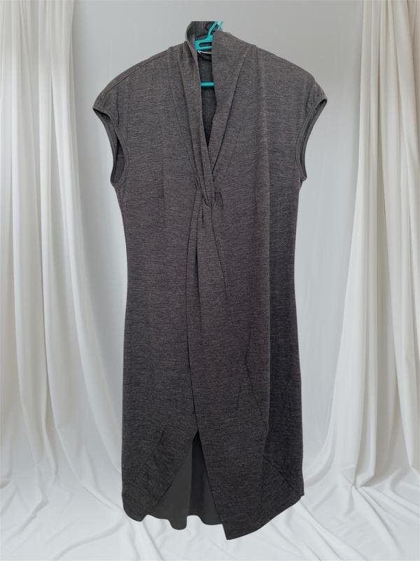 Women Brunello Cucinelli Dress Grey Silk Wool 38 /