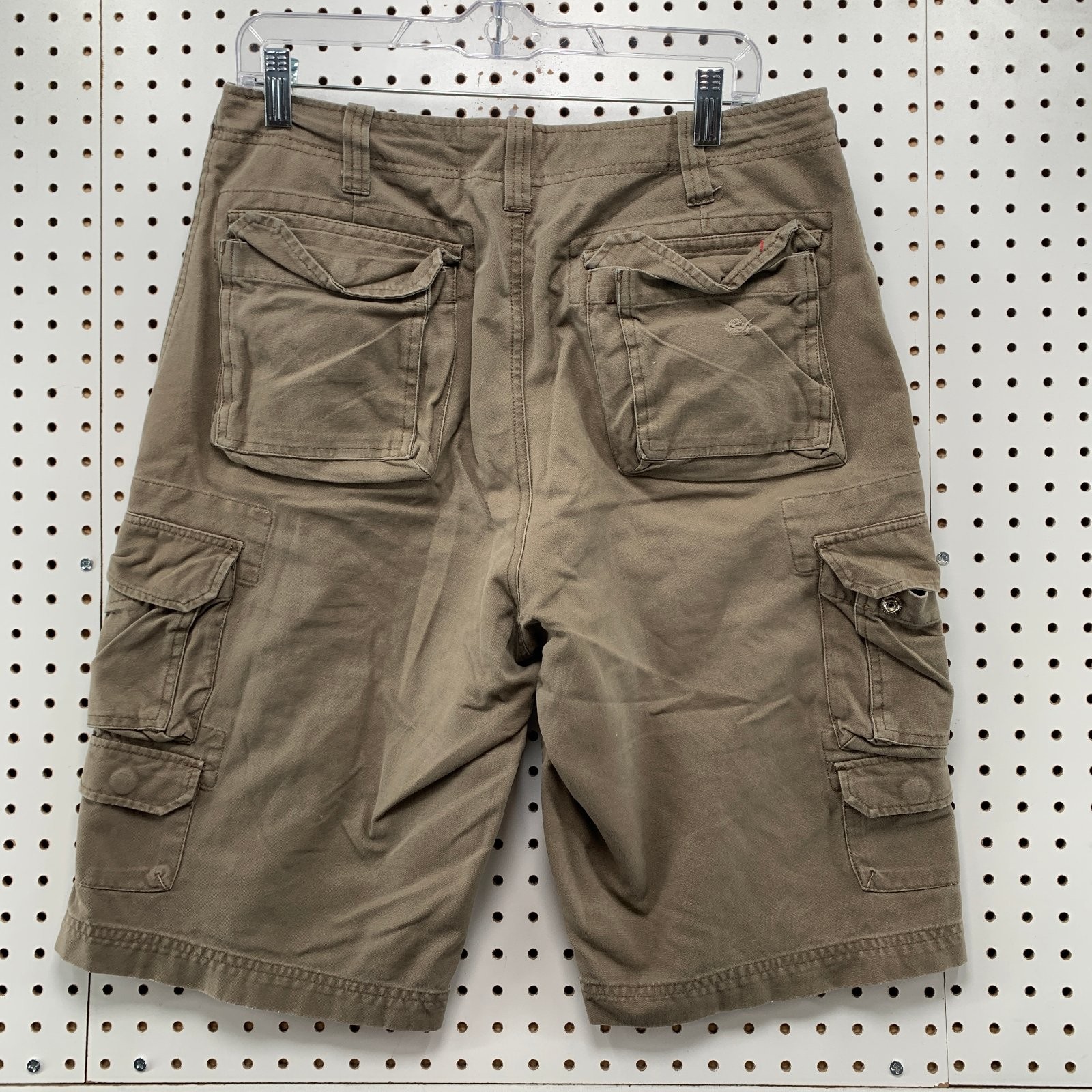 Vintage Planet Surf Cargo Khaki Shorts Mens 33×13 Surf Beach Brown Utility