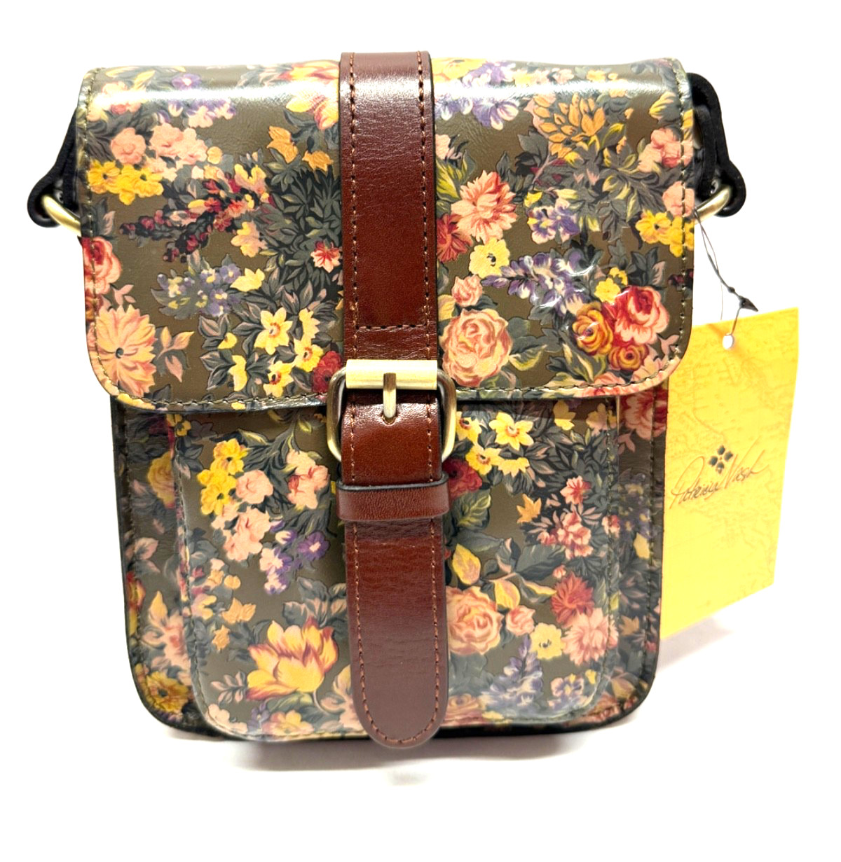 PATRICIA NASH CASCINA Leather Adjustable Crossbody ENGLISH COUNTRY GARDEN NEW