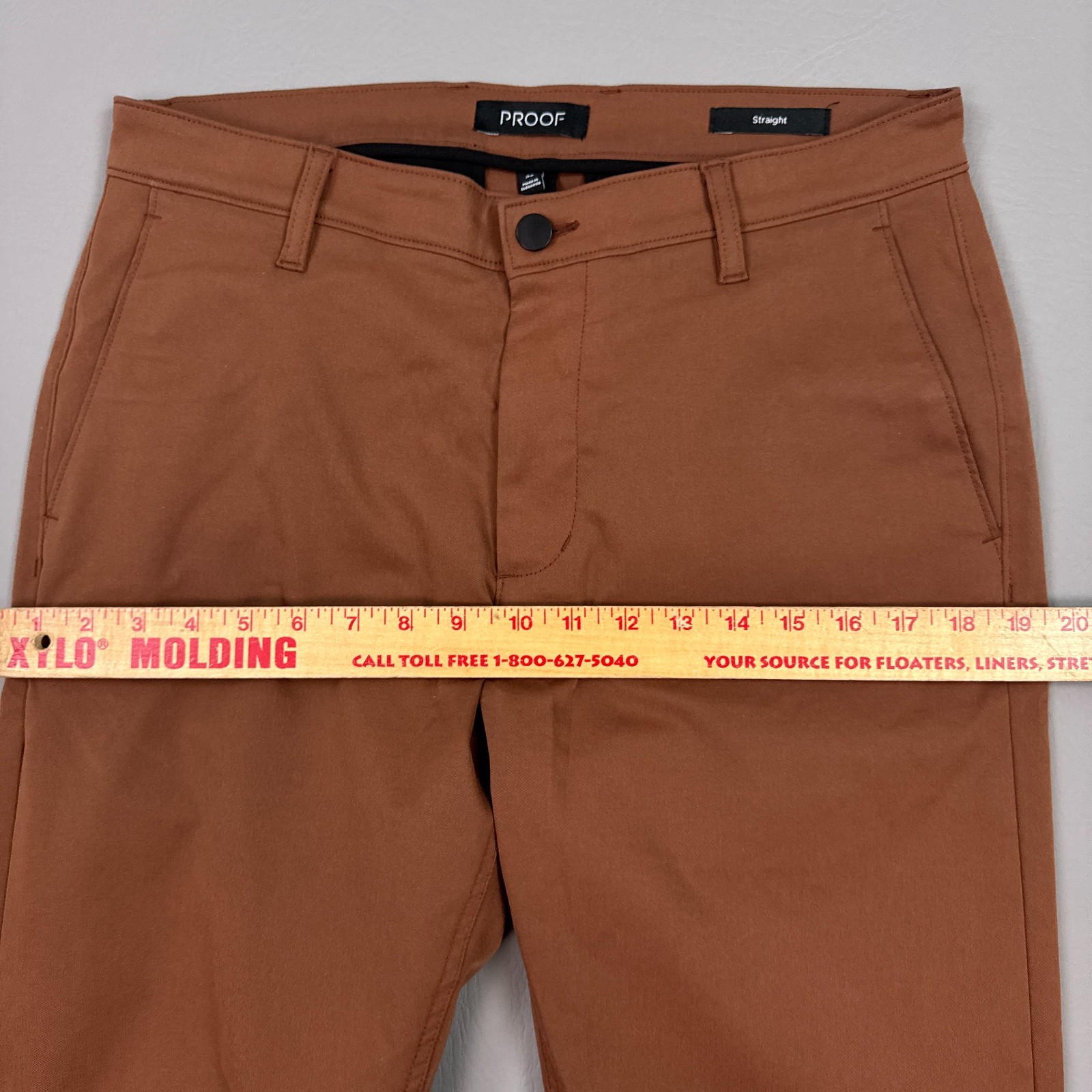 Proof Pants Mens 32×32 Rust Rover Commute Office Work Golf Driving Range Brown