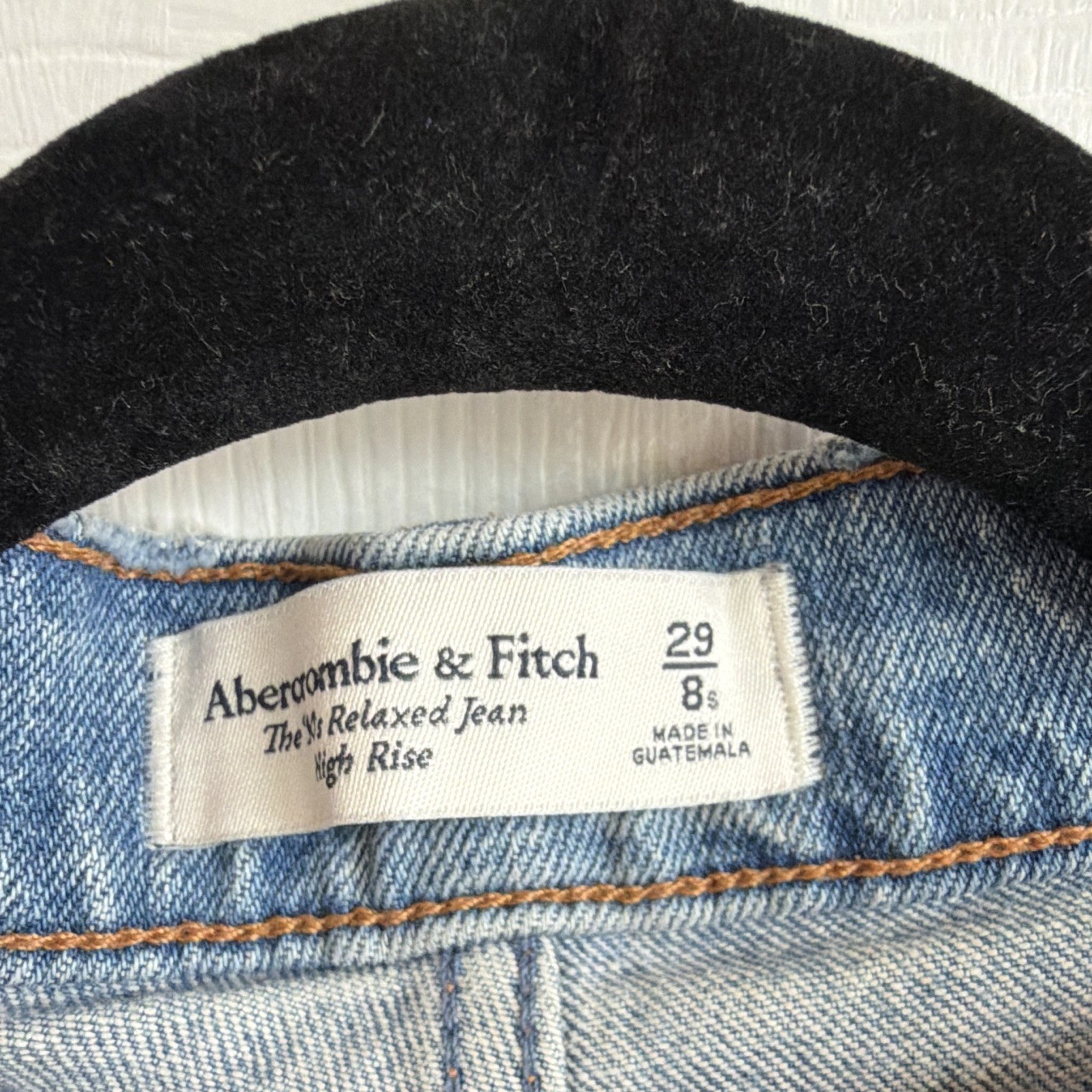 Abercrombie & Fitch 90s High Rise Relaxed Straight Jeans Light Wash Blue 29 – 8S