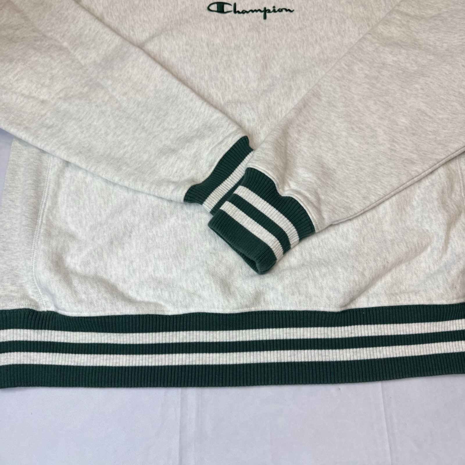 Vintage 90s Champion Reverse Weave Ringer Sweatshirt Mens L Sz L Gray Spellout