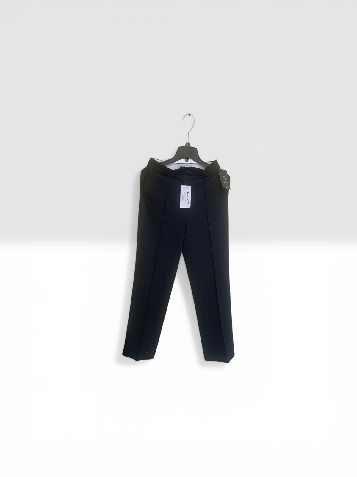 NA-KD Navy black Tailored Front Seam Suit Pants NWT