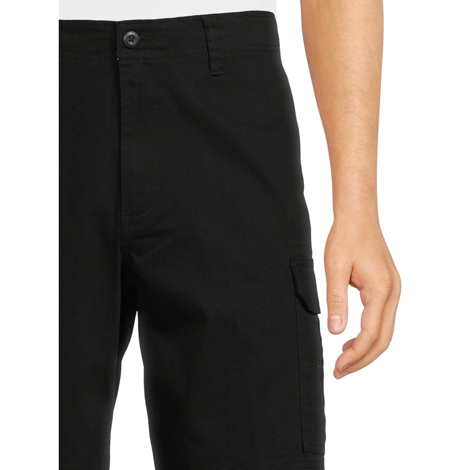 George Men’s Black 10″ At The Knee Multi-Pockets Comfort Cargo Shorts: 30-46
