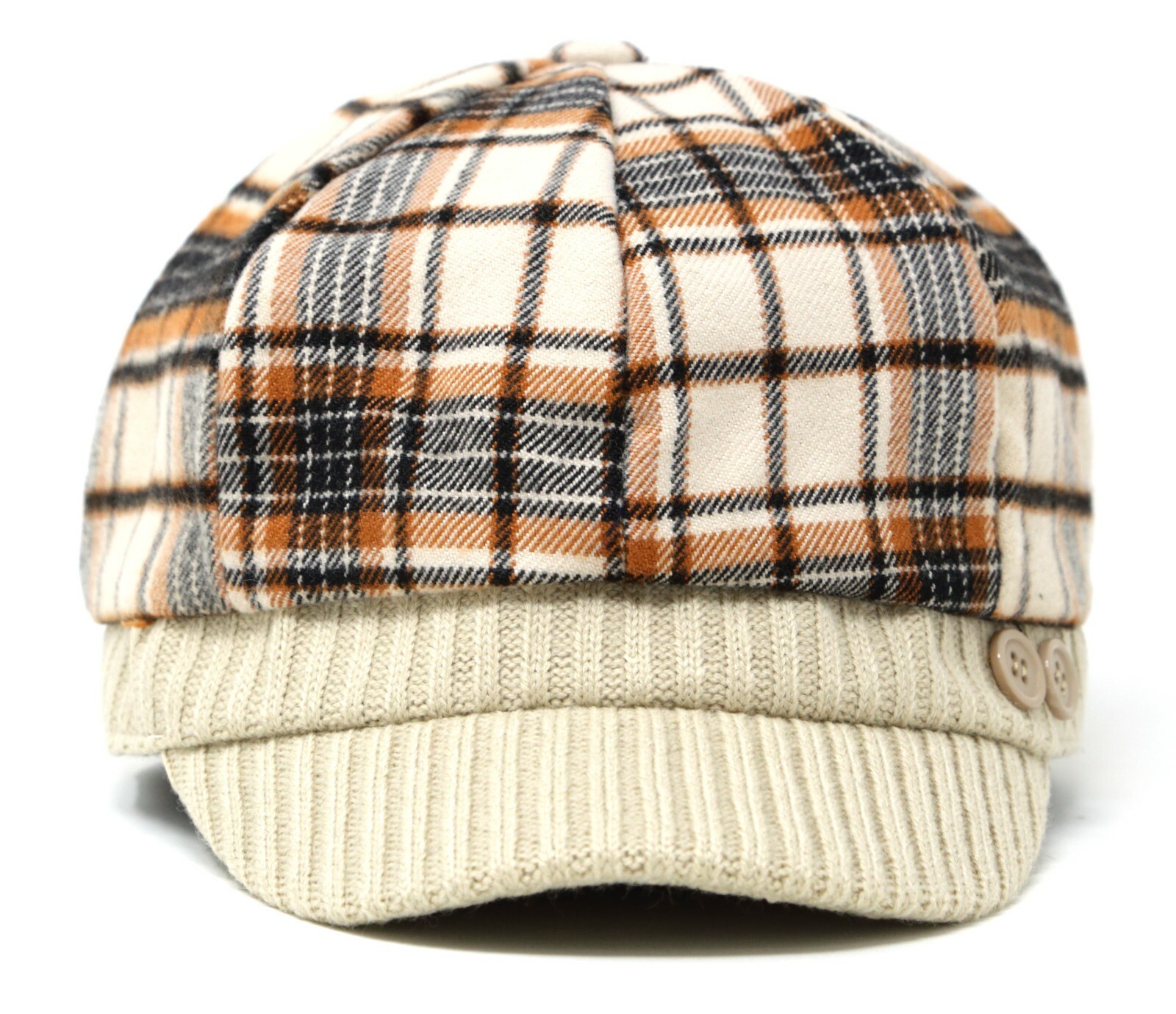 Women’s Plaid Applejack Cap Newsboy Hat Winter Spring Warm Fashion Gift Idea
